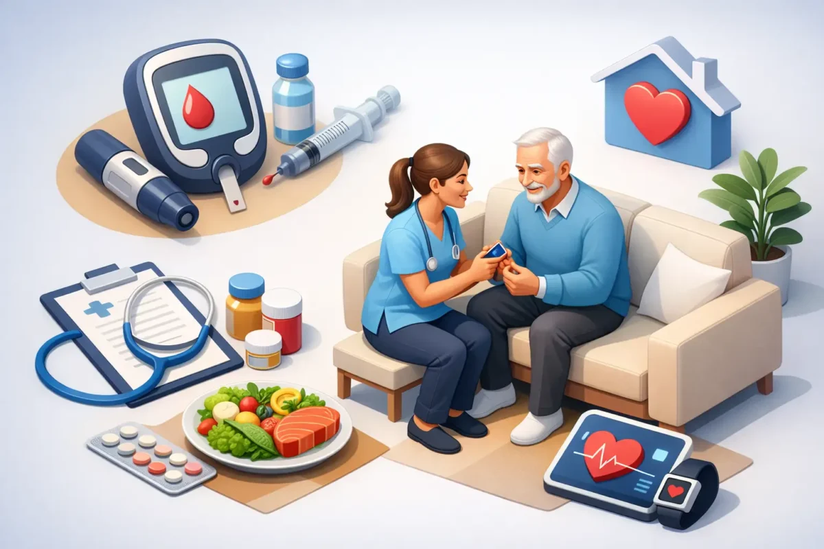 كيف تساعد الرعاية المنزلية مرضى السكري؟