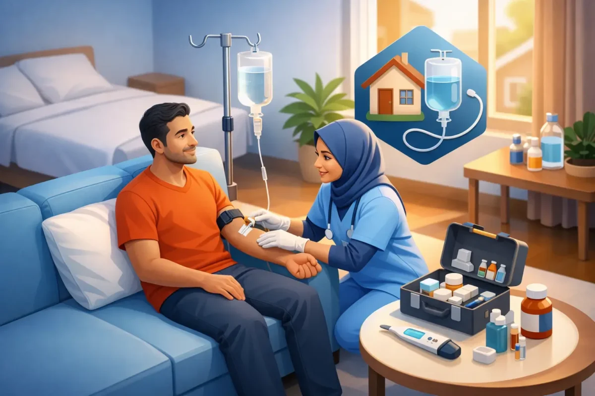 متى يحتاج المريض علاج وريدي منزلي؟
