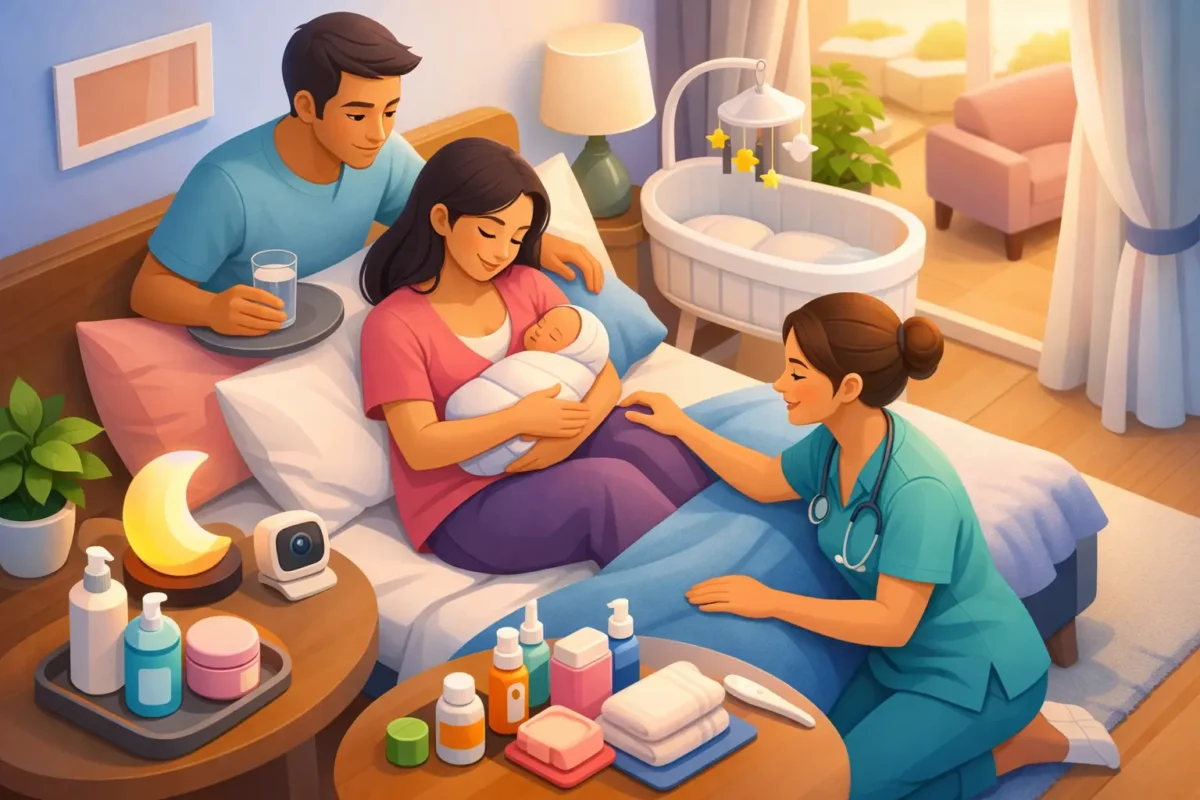 دليل رعاية ما بعد الولادة في المنزل
